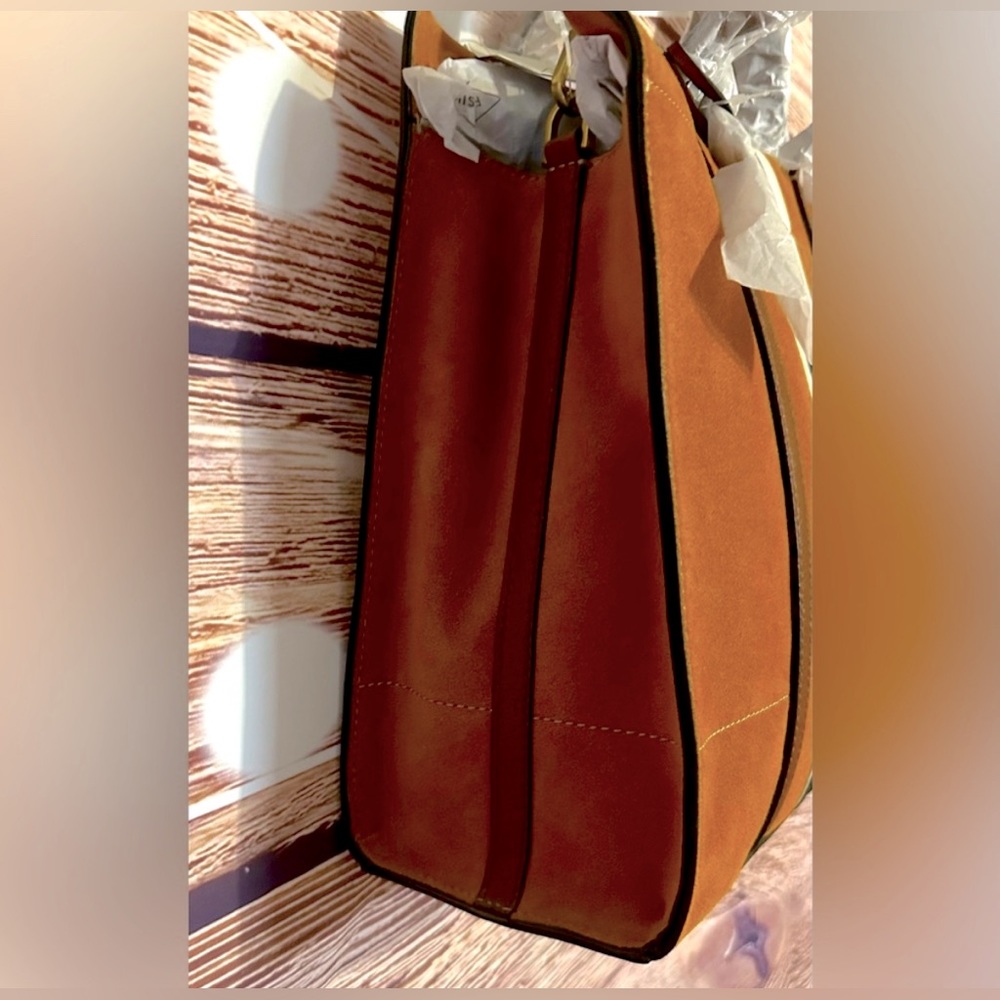 FOSSIL Carmen Shopper Shoulder & Crossbody Strap Included - Caramel Color - Picture 6 of 14